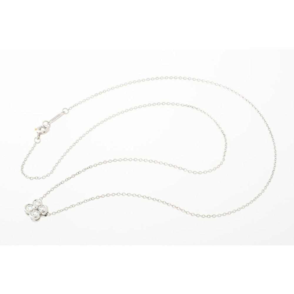 Tiffany Bezel Set Diamond Necklace Platinum